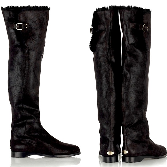 JIMMY CHOO - Fur Lined Knee high Winter Boots, 42 - Picture 4 of 9